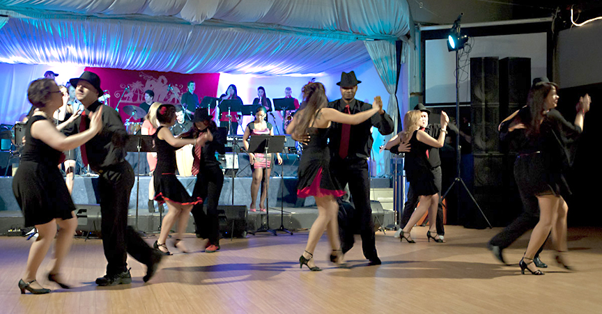 Halifax Salseros dancing in front of NSCC